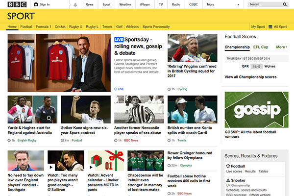 BBC UK Sports News
